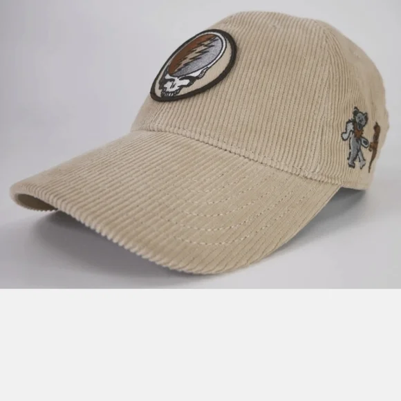 NWT Unisex Grateful Dead Corduroy Adjustable Hat with Iconic Logo - Picture 2 of 11